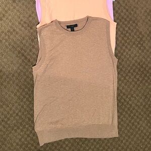 Vibrant Crewneck J. crew sweater vest BROWN XS